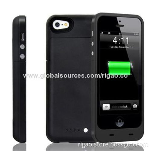 Stylish Design Battery Case for iPhone 5, 5S, with Reliable Li-polymer Battery Cell